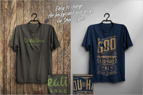 Hanging T-Shirt Mockup Design