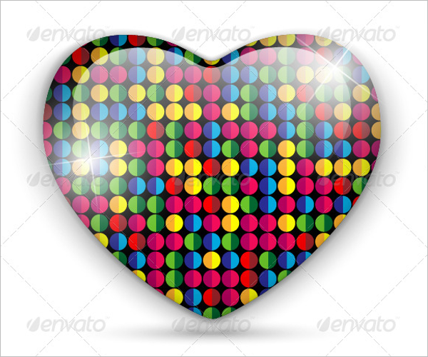 Heart Shaped Glass Texture Design