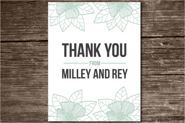High Quality Floral Thank You Card Design