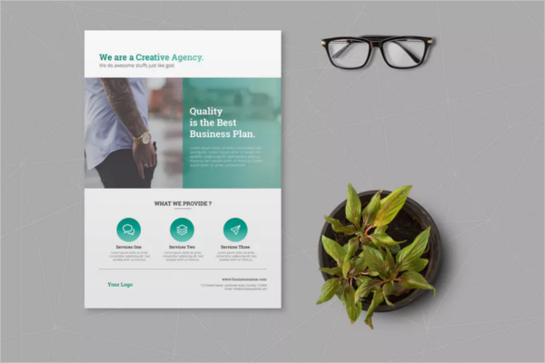 High Quilty Small Business Flyer Template