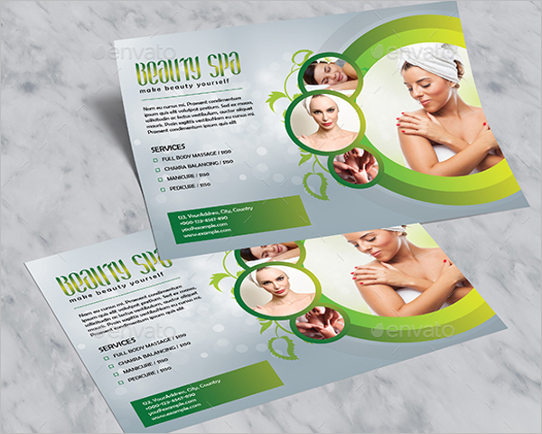 Horizontal Beauty Salon Flyer Design