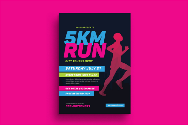 Illustration Sports Event Flyer Template