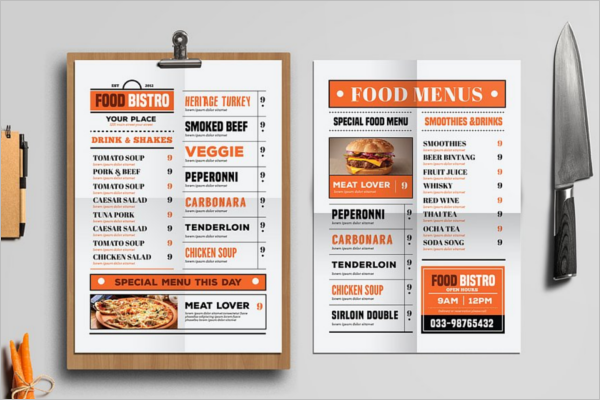 Island Food Menu Template