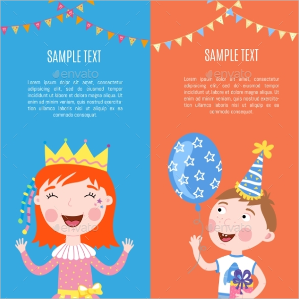 Kids Birthday Banner Template