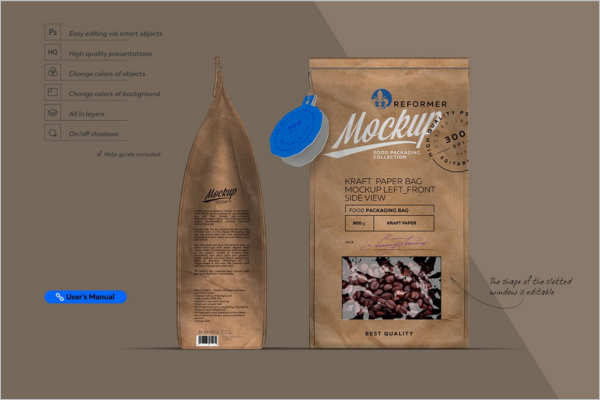 Kraft Paper Bag Mockup Design