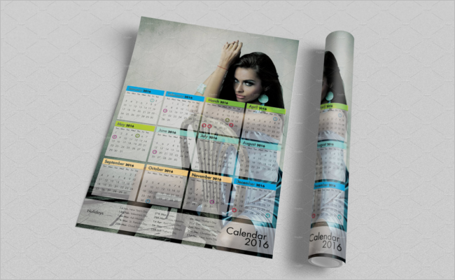 Latest Calender Mockup Template