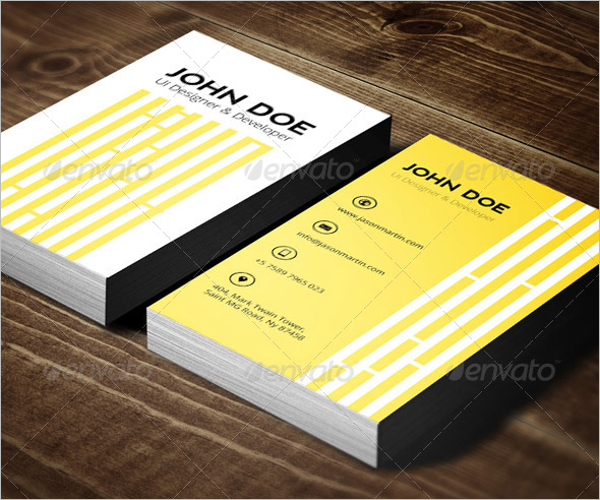 LightÂ Yellow Business Card Template
