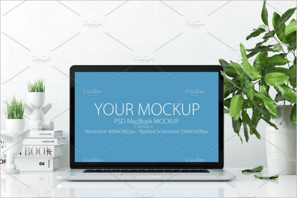 Macbook Mockup Design Vector