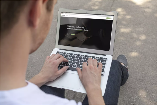 Macbook Mockup Landscape Design