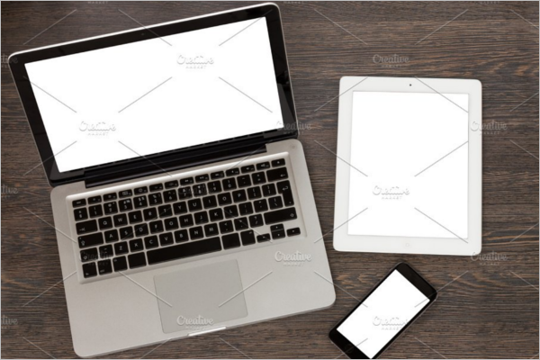 Macbook With ipad Mockup Design