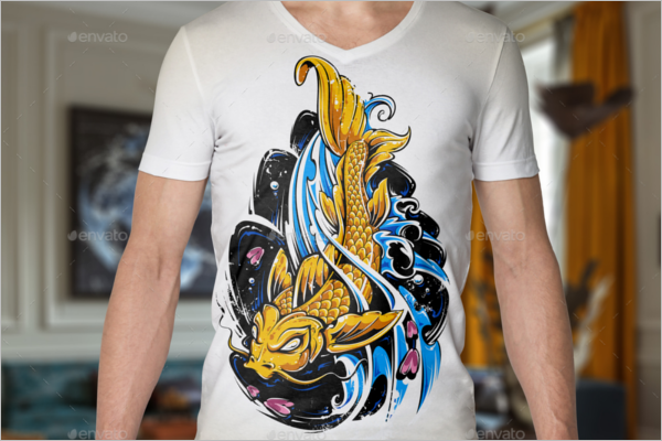 Male T-Shirt Mockup Design