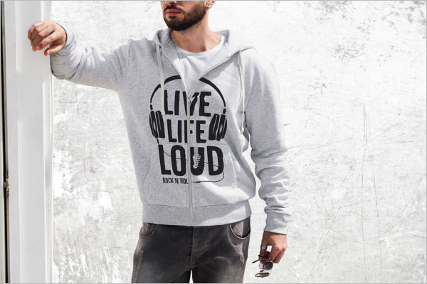 Man Hoodie Fashion Mockup Design