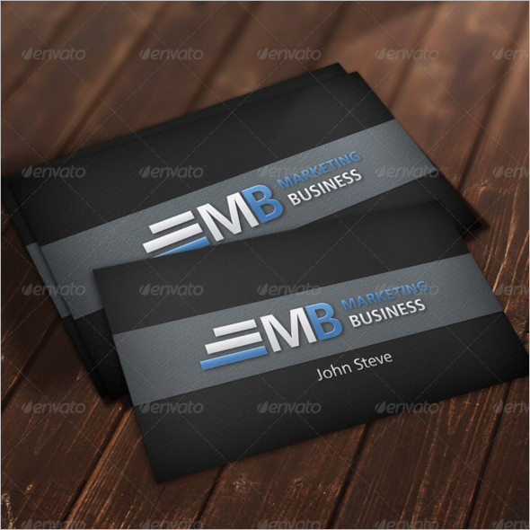 Marketing Black Business Card Template