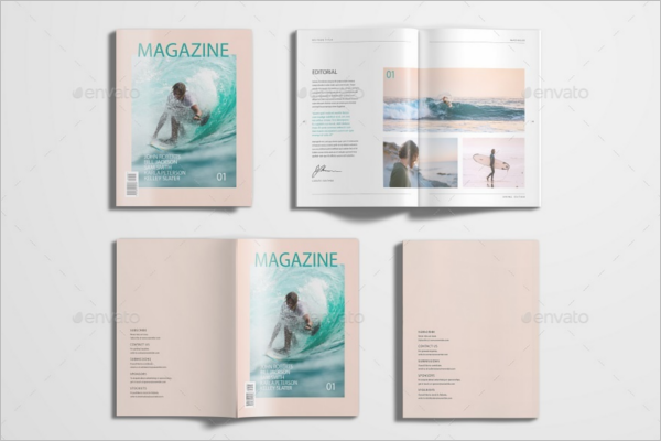 Minimal Letter Magazine Mockup Design