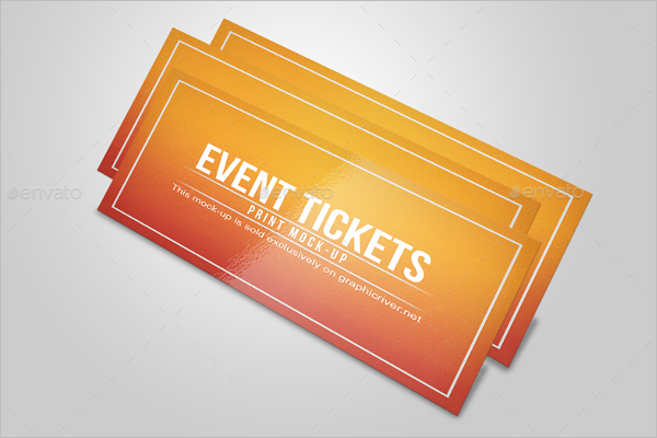Minimal Ticket Mockup Design