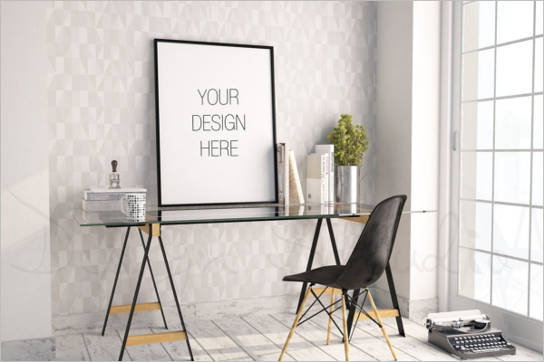 Minimalistic Photo Display Mockup Design