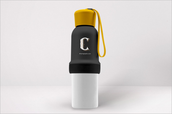 Minimalistic Water Bottle Mockup