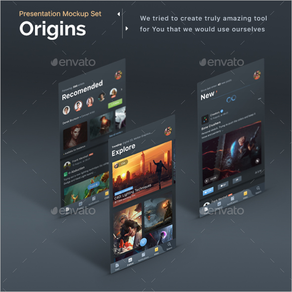 Mobile App Display Mockup Design
