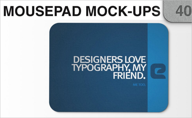 Mouse Pad Mockup PSD Design