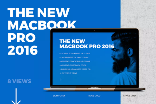 New Macbook Mockup Design