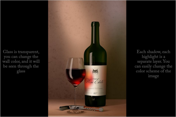 Latest Wine Bottle Mockup