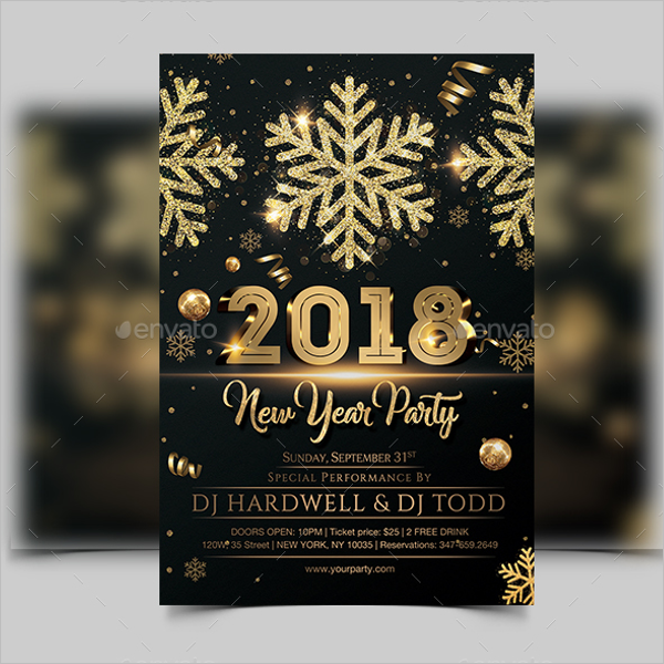 New Year Celebrations Flyer Template
