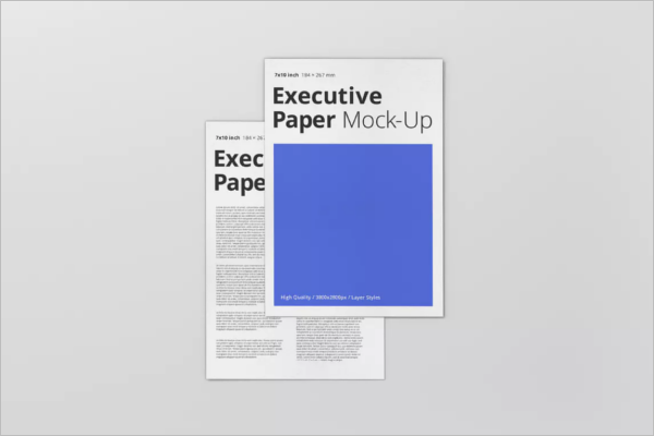 PSD A4 Paper Mockup