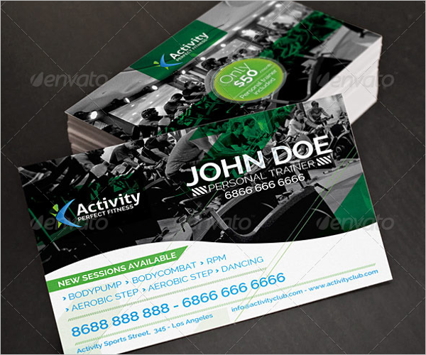 Personal Trainer Business Card Design