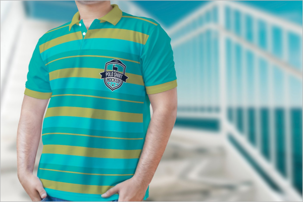 PhotoRealistic Polo t-Shirt Mockup