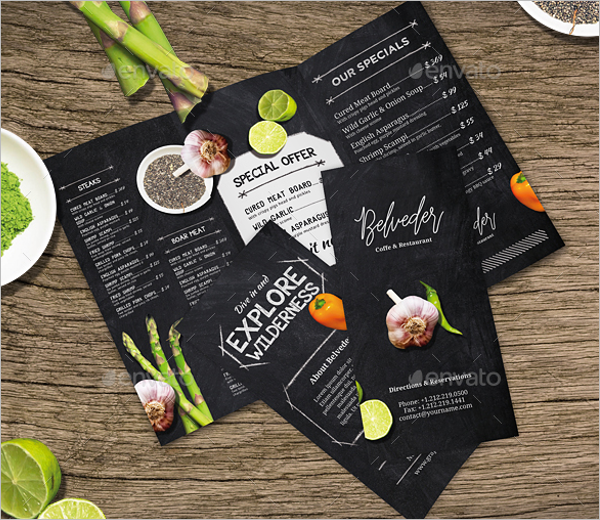 PhotorealisticÂ A4 Menu Design