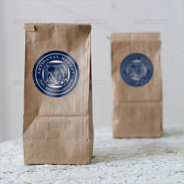 Photorealistic Paper Bag Mockup Design