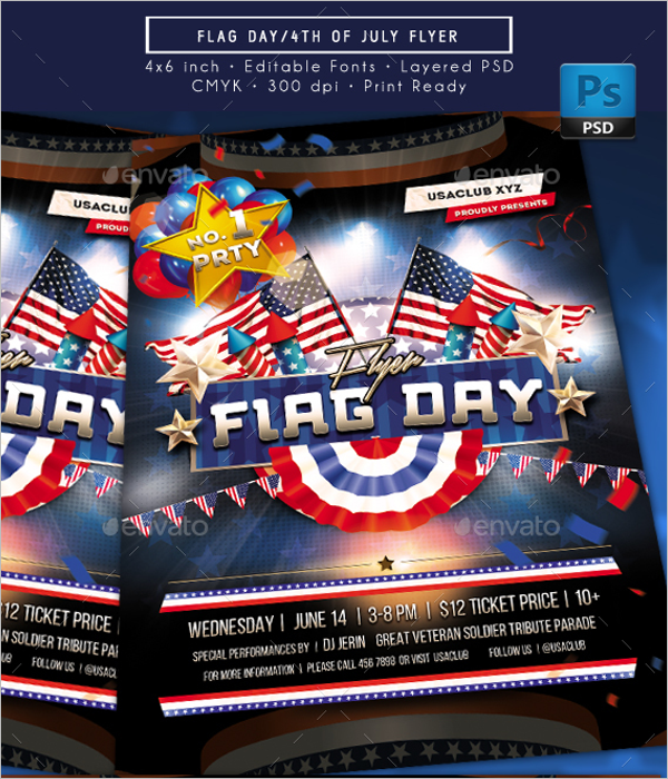 Photoshop Flag Flyer Template