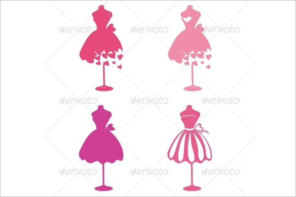 Pink Dress Design Template