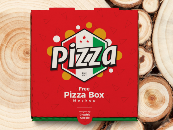 Pizza Box Mockup Free Vector