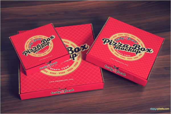 Pizza Box Mockup PSD