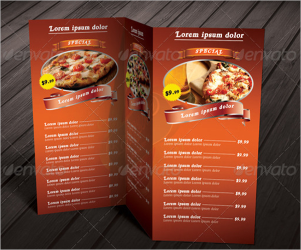 Pizza Menu Card Template