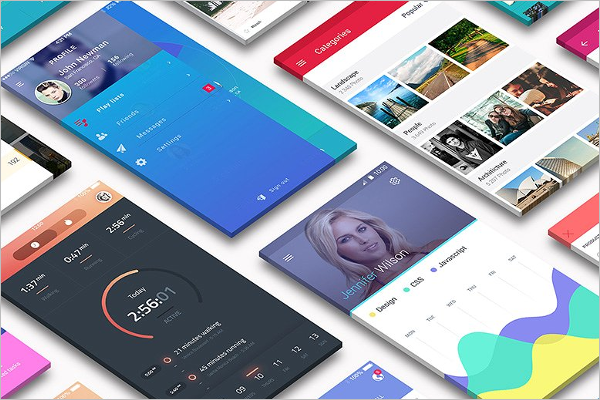 Download 44+ Mobile App Mockup Designs Free PSD Templates