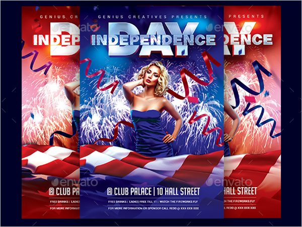 Realistic Flag Flyer Template