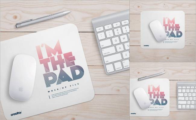 Rectangular Mouse Pad Mockup Design