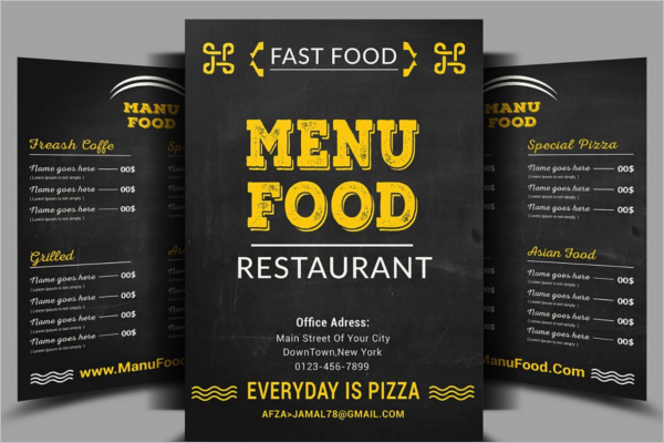 Restaurant Fast Food Menu Design