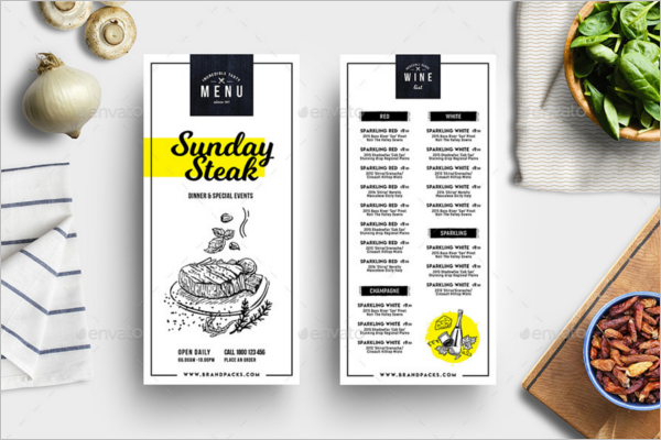 Restaurant Sunday Menu Design