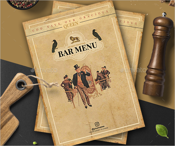 Retro Bar Menu Template