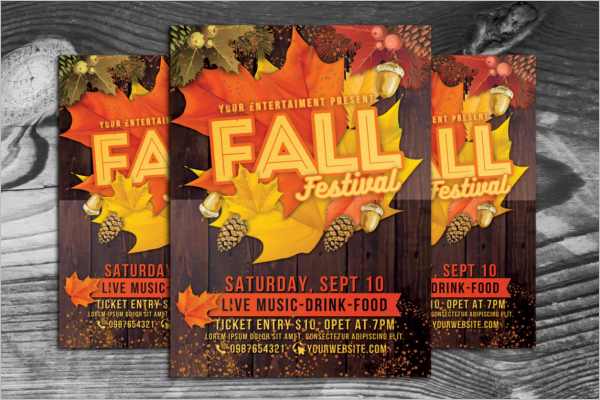 Retro Fall Flyer Template