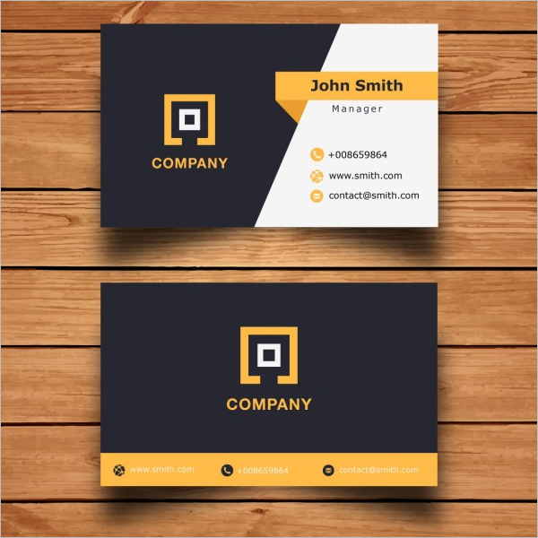 Sample Corporate Business Card Template