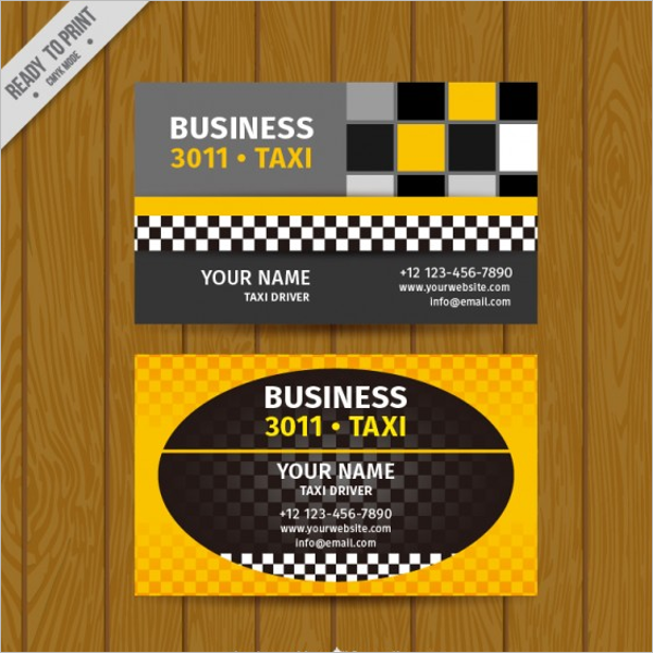 Sample Taxi Business Card Template