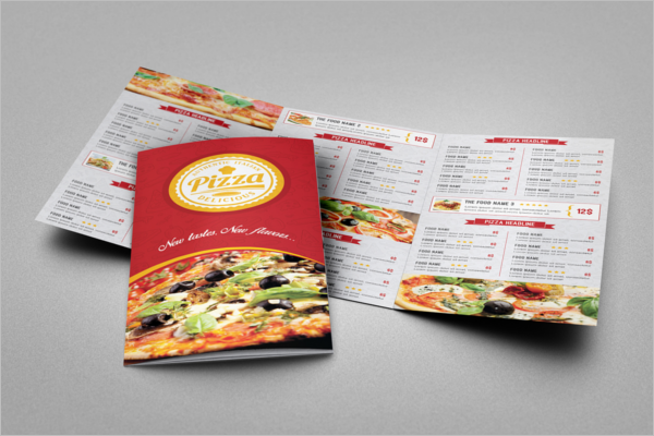 Sample Tri-Fold Menu Template