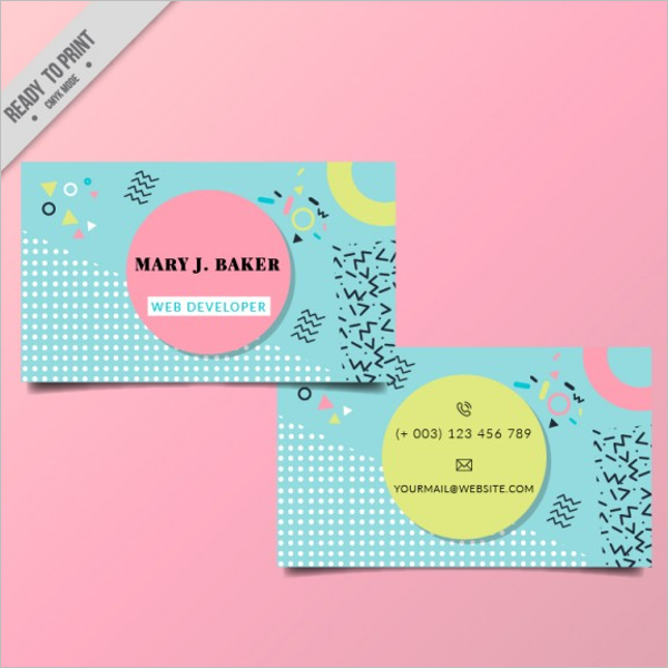 Sample Web Developer Business Card Design
