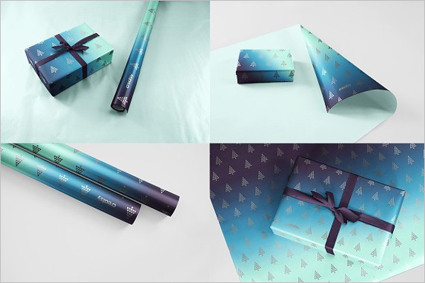 Set Of Gift Paper Mockup Design