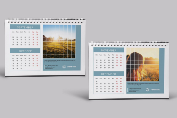 Simple Desk Calendar Mockup Design