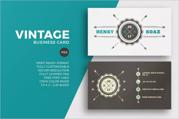Simple Vintage Business Card Template